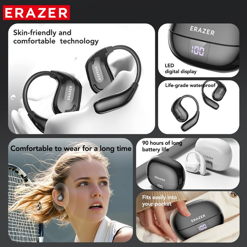 ERAZER Xt66Pro OWS Wireless Bluetooth Earphones - Premium HIFI Sound Quality with Built-In Microphone and Lightweight Design