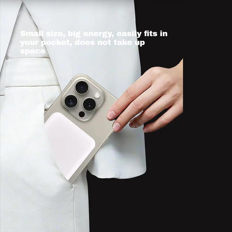10000mAh Magnetic Power Bank - Wireless Portable Charger with Fast Charging for iPhone 12-16 Series, Compact and Efficient