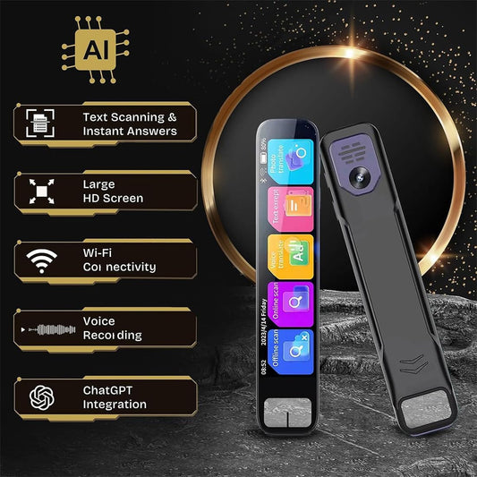 Pen GPT, Scansense AI Scanning Smart Pen Instant Ai Answers, AI Pen Offline Translation (150+ Languages), Instant Ai Answers for Math, History & More, Scan Pen with Voice Recording (1PC)