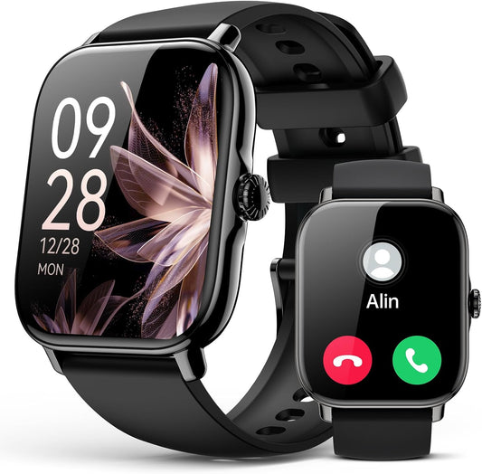 Smart Watch for Women Men- Answer/Make Call, 2025 IP68 Waterproof Fitness Step Tracker Watch with Sleep Monitor/Activity Counter/110+ Sport Mode, Smartwatch for Andriod Iphone Ios Samsung Compatible
