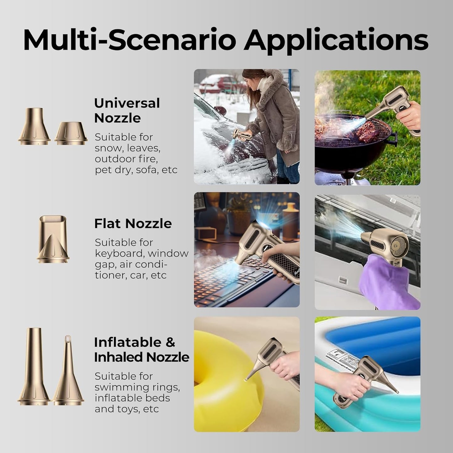 Revolutionary Electric Air Duster - 130,000 RPM Cordless Blower with Turbo Mode & 4-Gear Adjustable Speed for Ultimate Cleaning Power!