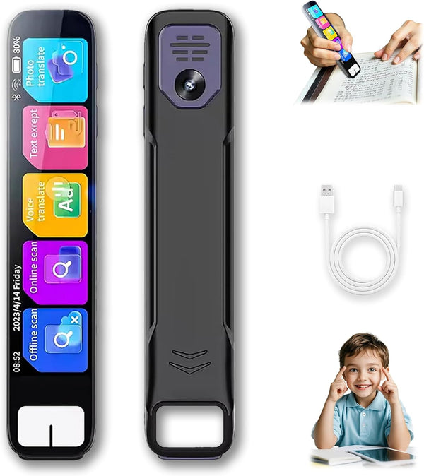 Pen GPT, Scansense AI Scanning Smart Pen Instant Ai Answers, AI Pen Offline Translation (150+ Languages), Instant Ai Answers for Math, History & More, Scan Pen with Voice Recording (1PC)