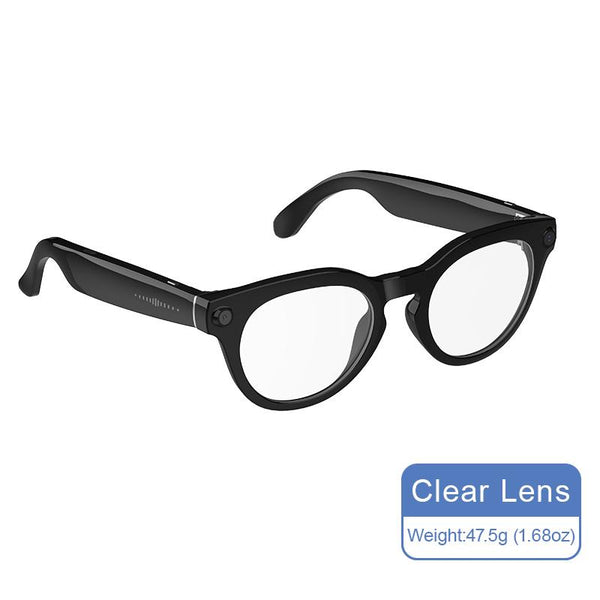 Smart Glasses with 8MP Camera, 1200P Video Recording Wearable Bluetooth Glasses, Lightweight Outdoor Sports Camera Sunglasses Supports Intelligent Image Recognition and Voice Assistant, Multifunctional Wireless Audio Eyewear Glasses Built-In Headphone