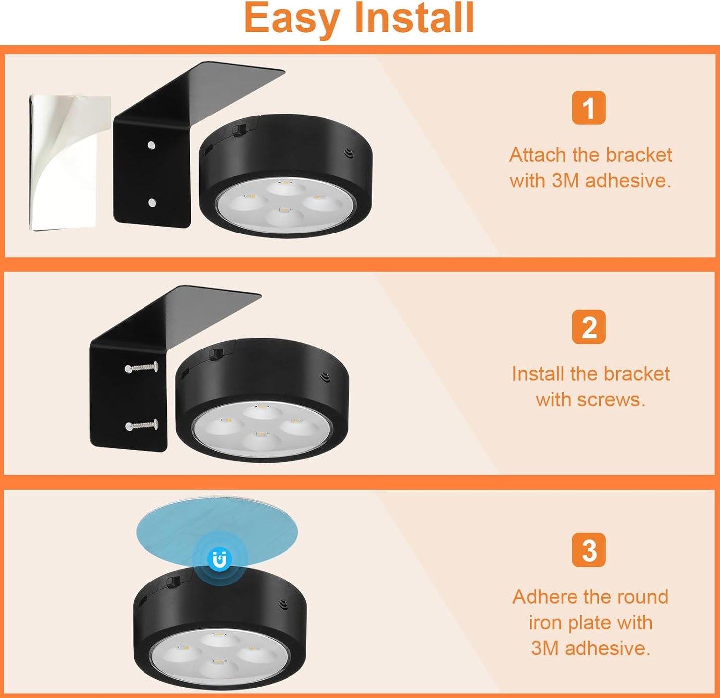 3Pcs Rechargeable Battery Picture Light,Wall Lights for Pictures with Remote Dimmable and Timer,3 Lighting Modes Magnetic Art Display Light for Paintings Battery Operated-Black